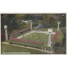 The Sports Stadium Tennis Courts Football Model Village Great Yarmouth Postcard