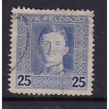 AUSTRO-HUNGARIAN 1917 MILITARY POST 25H USED SG58