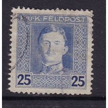 AUSTRO-HUNGARIAN 1917 MILITARY POST 25H USED SG58