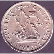 1980 Portugal 5 Escudos Coin