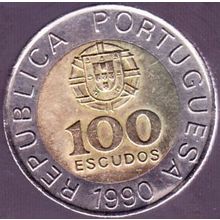1990 Portugal 100 Escudos Coin