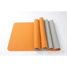 2 Tone TPE Premium Yoga Mat[ Orange/Gray ]