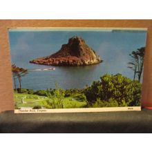 THATCHER ROCK, TORQUAY, DEVON used vintage postcard by Harvey Barton 1968 pm =