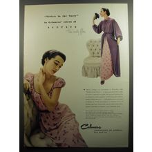1951 Celanese Acetate Ad - Carter's Violets in the Snow Gowns and Peignoir