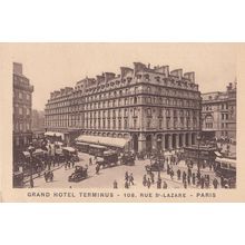 Grand Hotel Terminus Paris Official French Antique Postcard