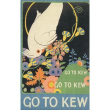 Go To Kew Gardens WW1 London Underground Poster Postcard