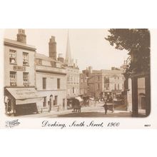 Dorking High Street Brewery Drapers in 1900 Surrey Postcard