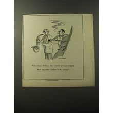 1953 American Airlines Ad - cartoon by Bernard Wiseman - Jazz Band