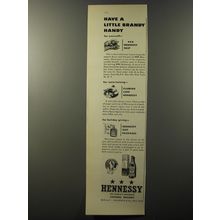 1953 Hennessy Cognac Ad - Have a little brandy handy