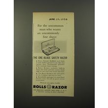 1954 Rolls Razor Advertisement - For uncommon man who wants fine shave