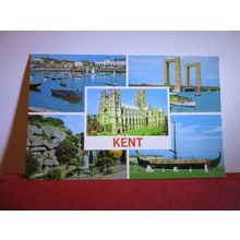 multiview, KENT county used vintage postcard 1976 pm =