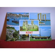 multiview, KENT county used vintage postcard 1976 pm /