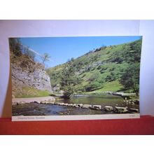 STEPPING STONES, DOVEDALE unused postcard by Dennis dated 1983 =