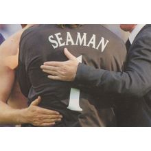 David Seaman Being Consoled 2002 World Cup Football Postcard