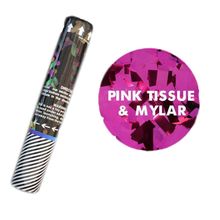 12 Inches Pink Tissue and Mylar Gender Reveal Confetti Cannon
