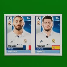 TOPPS UEFA CHAMPIONS LEAGUE 2016/17 Benzema Morata #REA18 REA 19