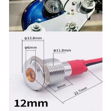 1 x 12mm LED DASH PANEL WARNING LIGHT 12-24V CAR VAN LORRY BIKE BOAT WARNING SS.