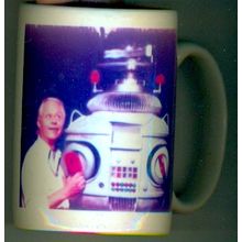 1965's LOST IN SPACE ROBOT BOB MAY rare signed ceramic coffee mug