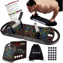 HOTWAVE Push up Board Fitness, Portable Foldable 20 in 1 Push up Bar at Home Gym