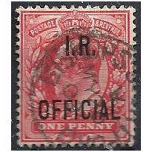 1902 O21 1d Scarlet Inland Revenue Official Fine Used .