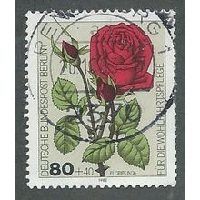BERLIN -1982 80pf +40 'HUMANITARIAN - ROSES' FINE USED (EBID44-864)