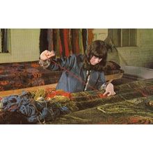 Carpet Finishing at the Wilton Royal Factory 1970s Postcard