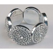 Silver Tone Stretch Bracelet