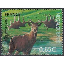 France 2008 Michel 4404 O Cote (2015) 1.50 € Megaloceros Cachet rond