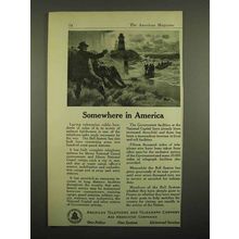1918 AT&T Telephone Ad - Somewhere in America