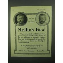 1922 Mellin's Food Ad - NICE!