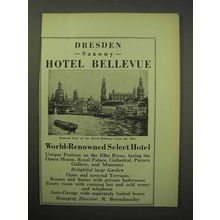 1930 Hotel Bellevue Ad - Dresden Saxony