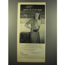 1947 Featherknit Sweater Ad - Hit of the Month
