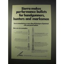 1978 Sierra Bullets Ad - Handgunners, Hunters