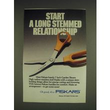 1985 Fiskars 7 Inch Garden Shears Ad - Start a long stemmed relationship