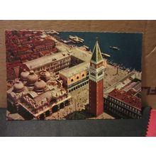 aerial view, ST. MARK'S SQUARE, VENEZIA, VENICE. , ITALY unused postcard #