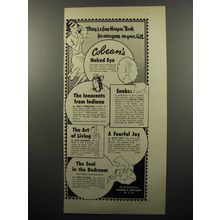 1950 Harper & Brothers Books Advertisement - The Innocents from Indiana; Snobs