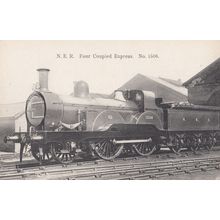 NER Four Coupled Express No 1506 Antique Train Postcard