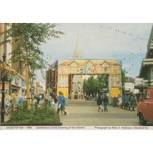 Leicester Granting Of The Charter Celebration Tie Rack Postcard