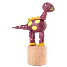 105-024-3 - Dregeno Push Toy - Purple Dinosaur - 3.5"H x 3"W x 1.25"D