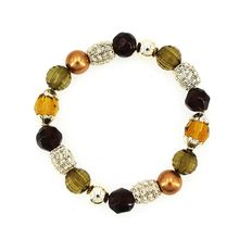 Stretchable Multi Color Beaded Bracelet - BR-MB6453GMT