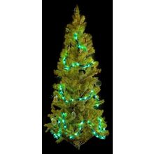 25ft Green Spun Tube Light String 1 Lights