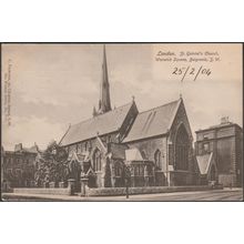 St Gabriel's Church, Belgravia, London, 1904 - C Painter Postcard