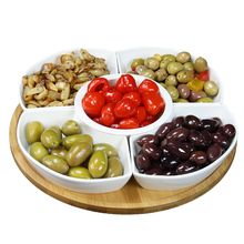 Elama Signature 12 1/4 Inch 6-Piece Lazy Susan Appetizer and Condiment Server...