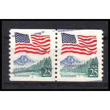 Used 2280a 25c U.S. Flag Very Fine CNP Left 9 PA1053