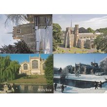 St Marys Church Hitchin at Winter Christmas 4x Postcard s
