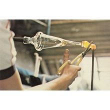 Shaping Wine Glass 1970s Factory Crafts Postcard
