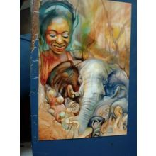 it began in africa oil on canvas postcard