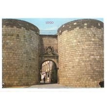 ST. PETER'S GATE, LUGO. used postcard 1982 postmark =