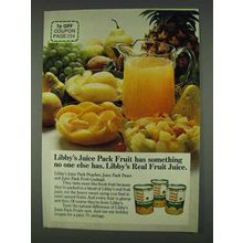 1978 Libby's Juice Pack Fruit Ad - No One Else Has
