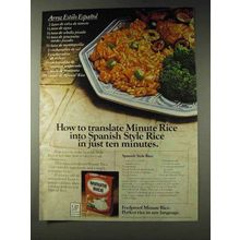 1978 Minute Rice Ad - Spanish Style Rice Recipe